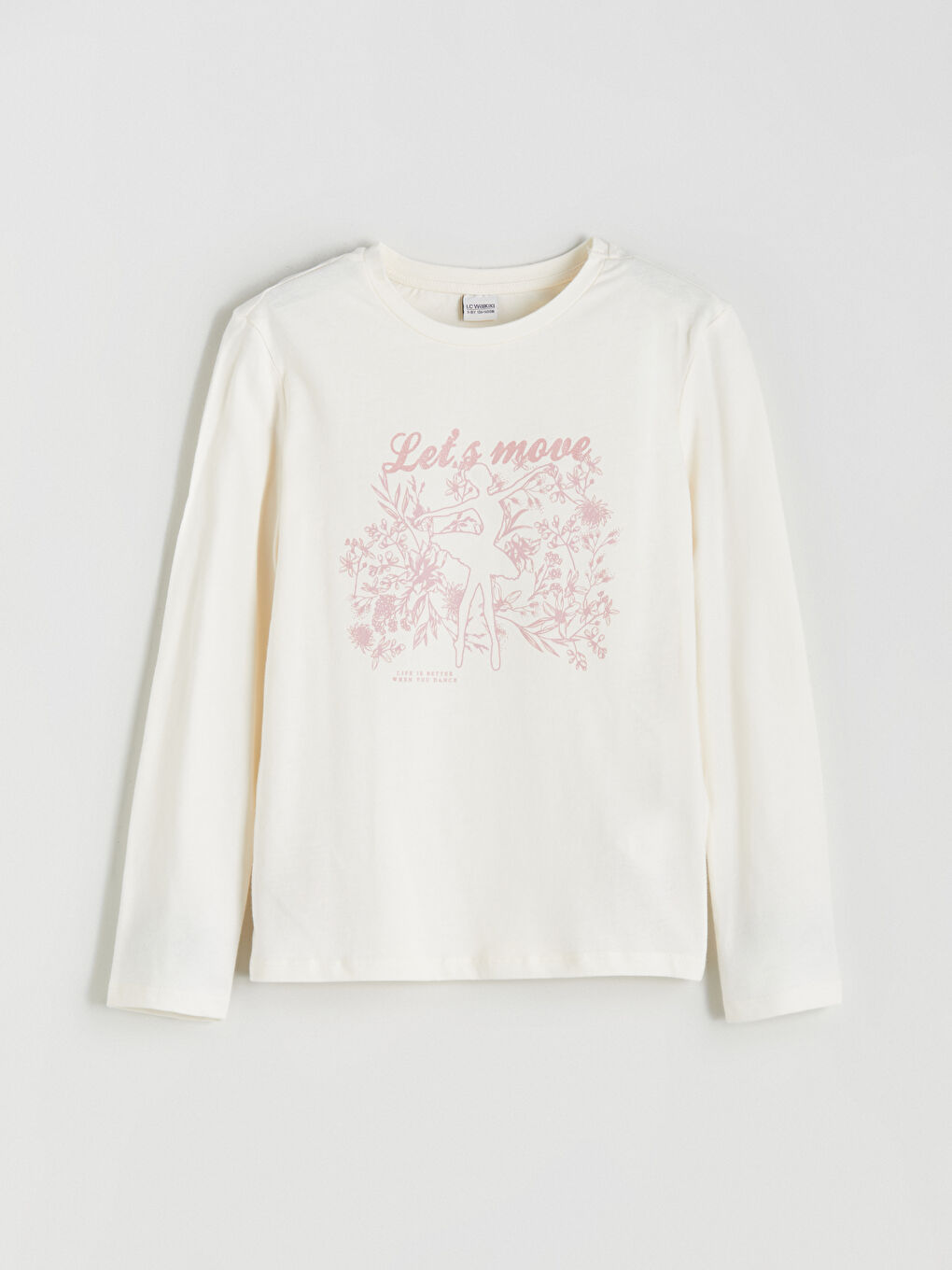 LCW Kids Crew Neck Printed Girls' T-Shirt 2 Pack -W5DI44Z4-FES
