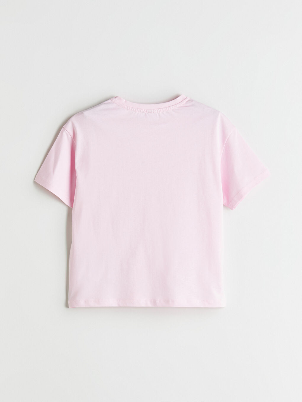 Pembe Bisiklet Yaka Paris Baskılı Kız Çocuk Tişört-2