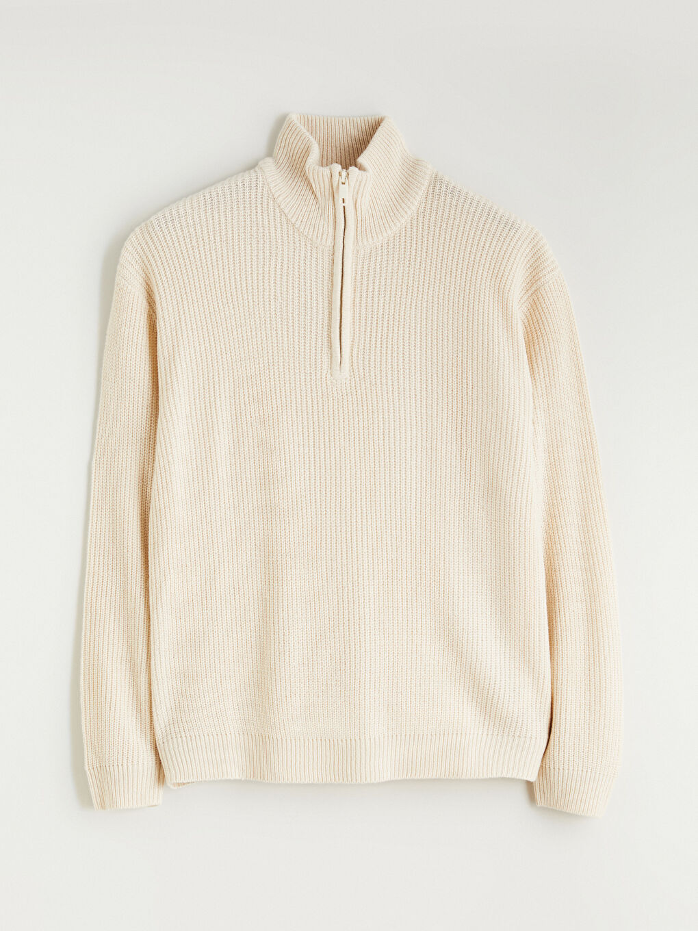 Standard Fit Stand Collar Men's Sweater-4