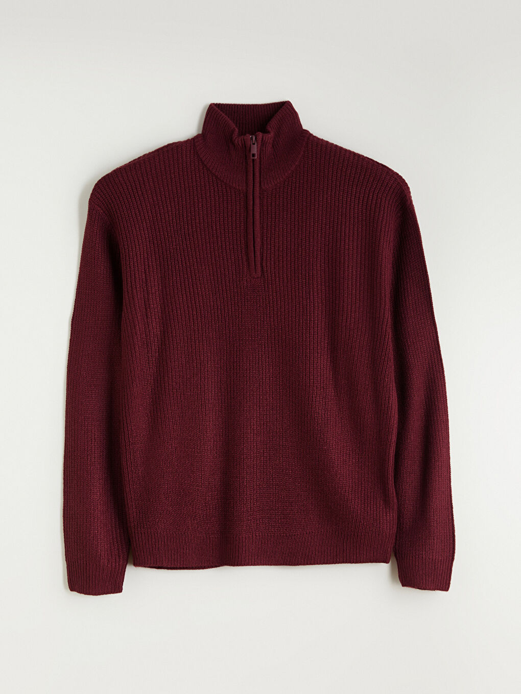 Standard Fit Stand Collar Men's Sweater-4