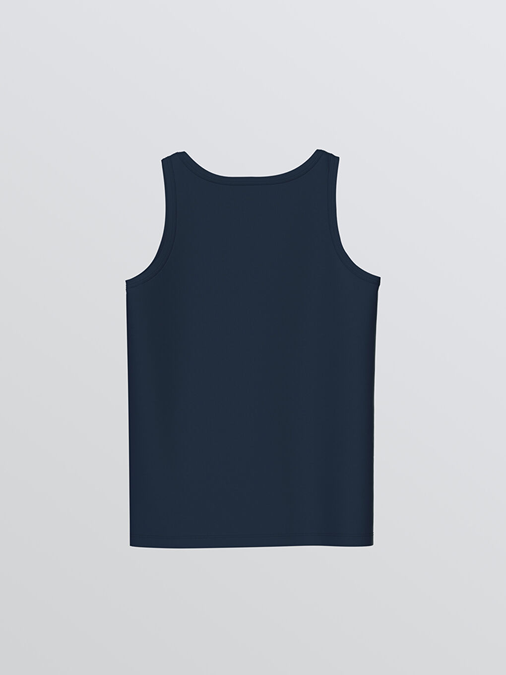 Lacivert Bisiklet Yaka Baskılı Erkek Çocuk Atlet-1