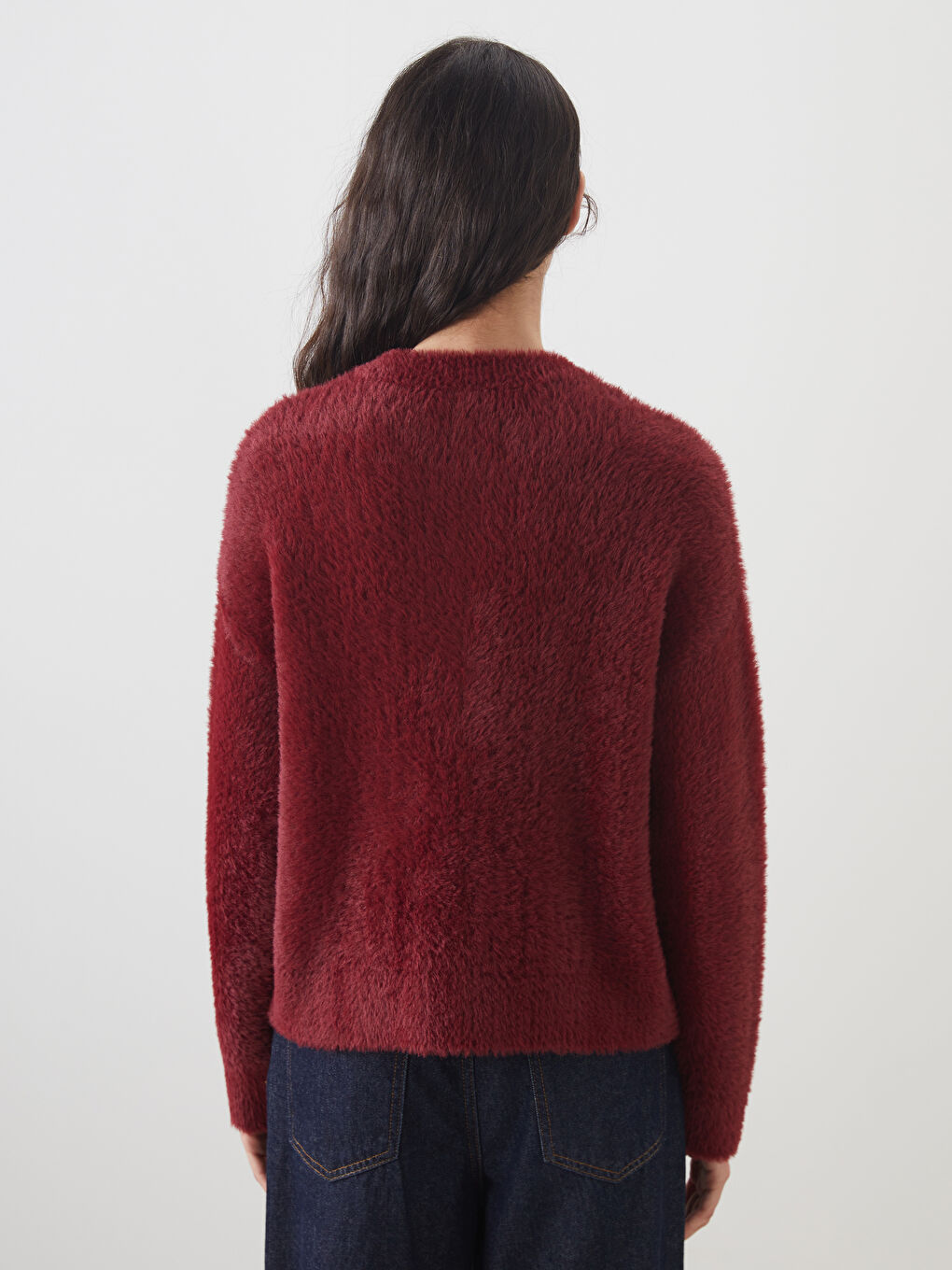 Crew Neck Women's Knitwear Sweater-3