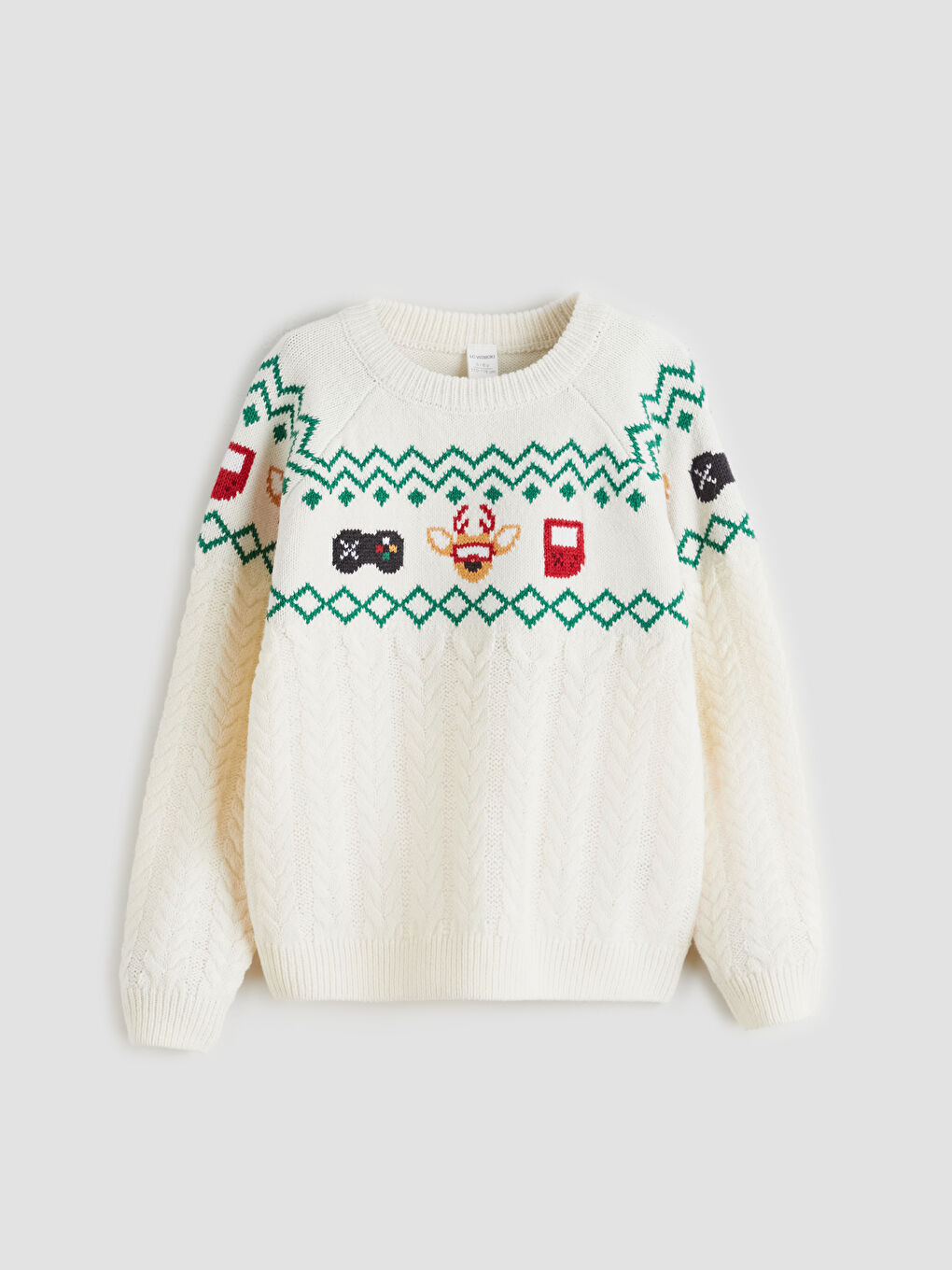 New Year Themed Boys' Knit Sweater
