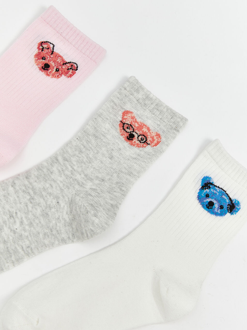 Patterned Girls' Ankle Socks 5 Pack-1