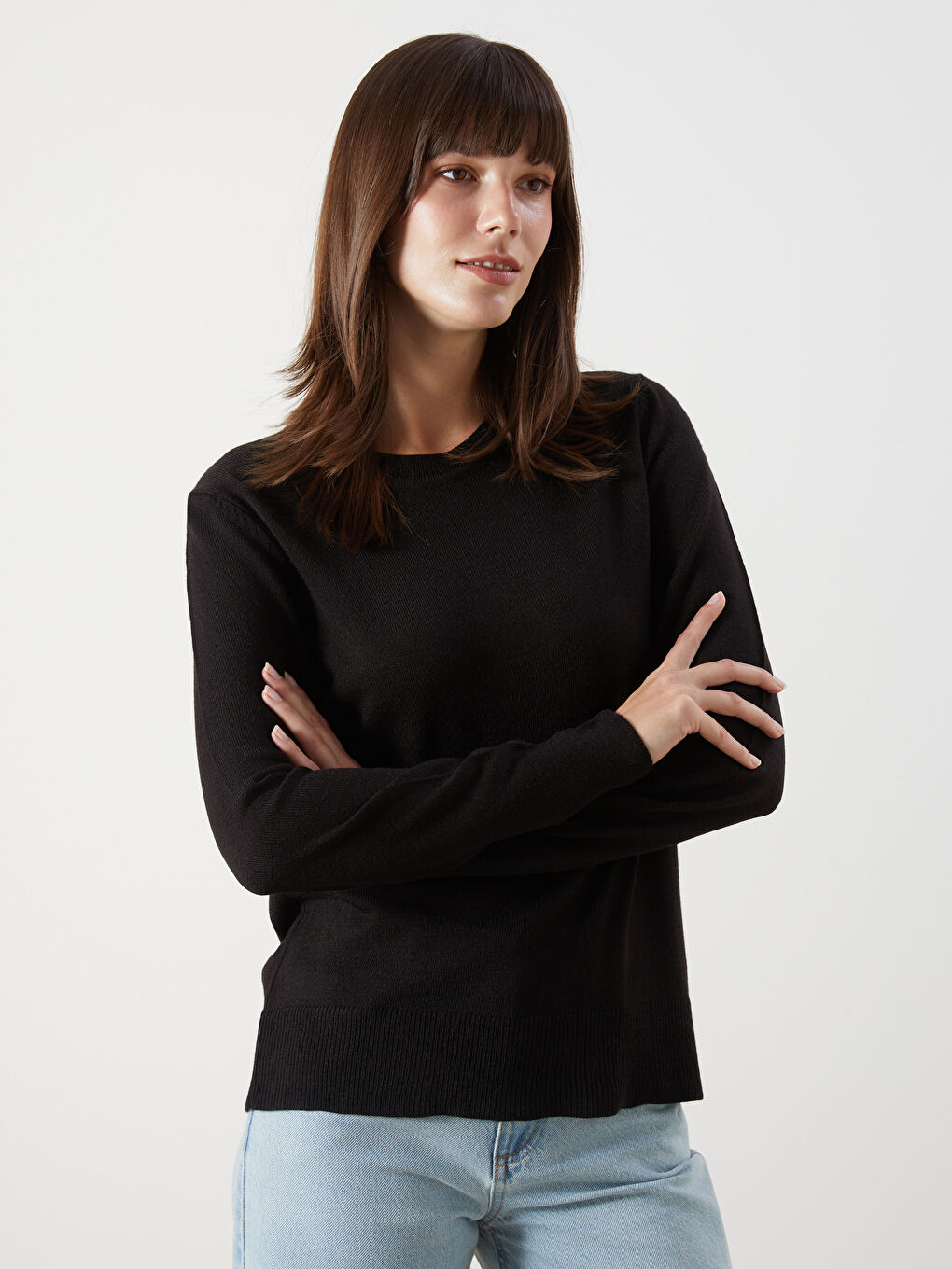 LCW Comfort Crew Neck Women's Knitwear Sweater -W5DJ07Z8-CVL