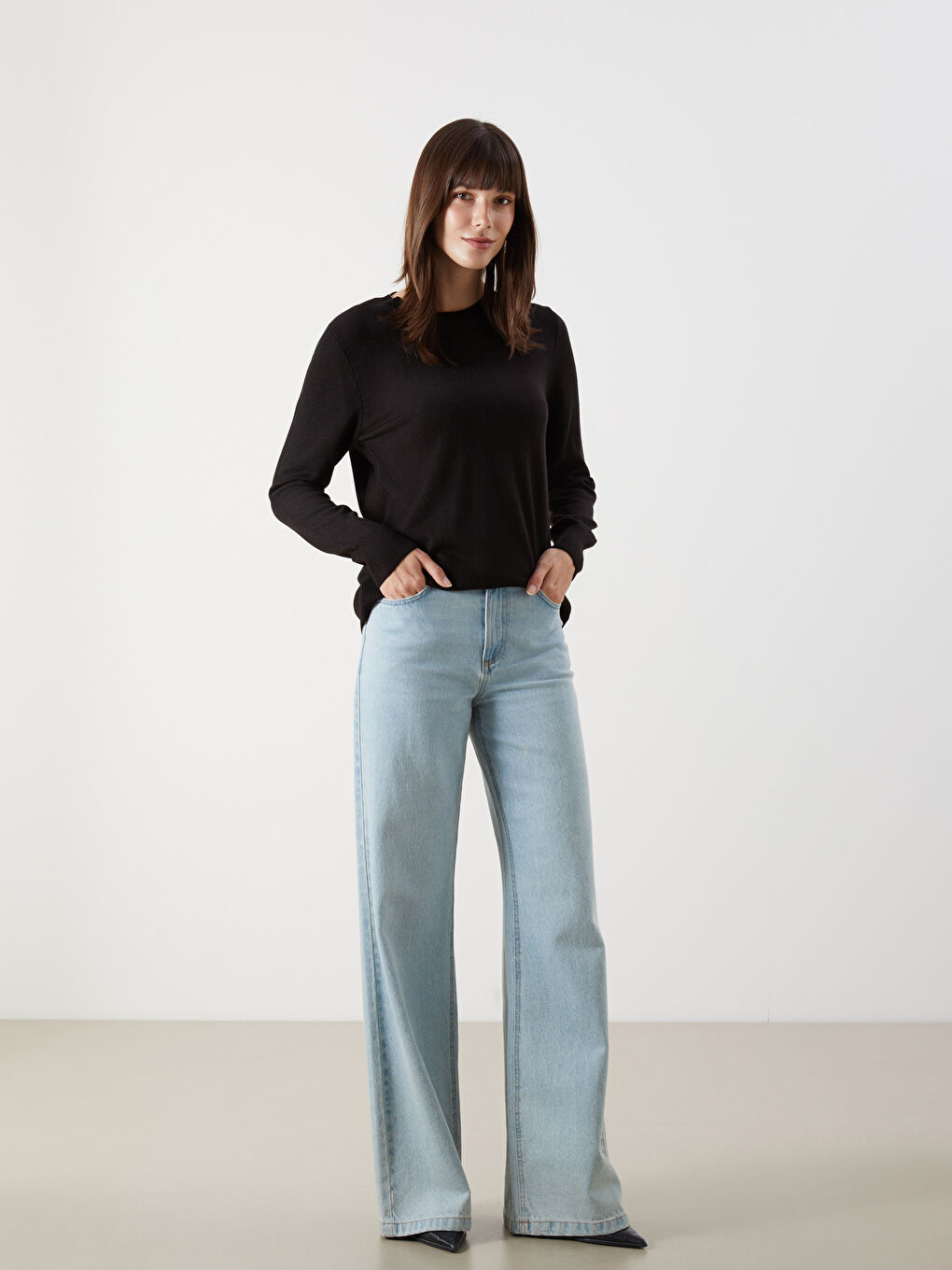 LCW Comfort Crew Neck Women's Knitwear Sweater -W5DJ07Z8-CVL