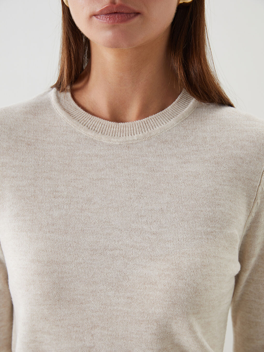 Crew Neck Women's Knitwear Sweater-5