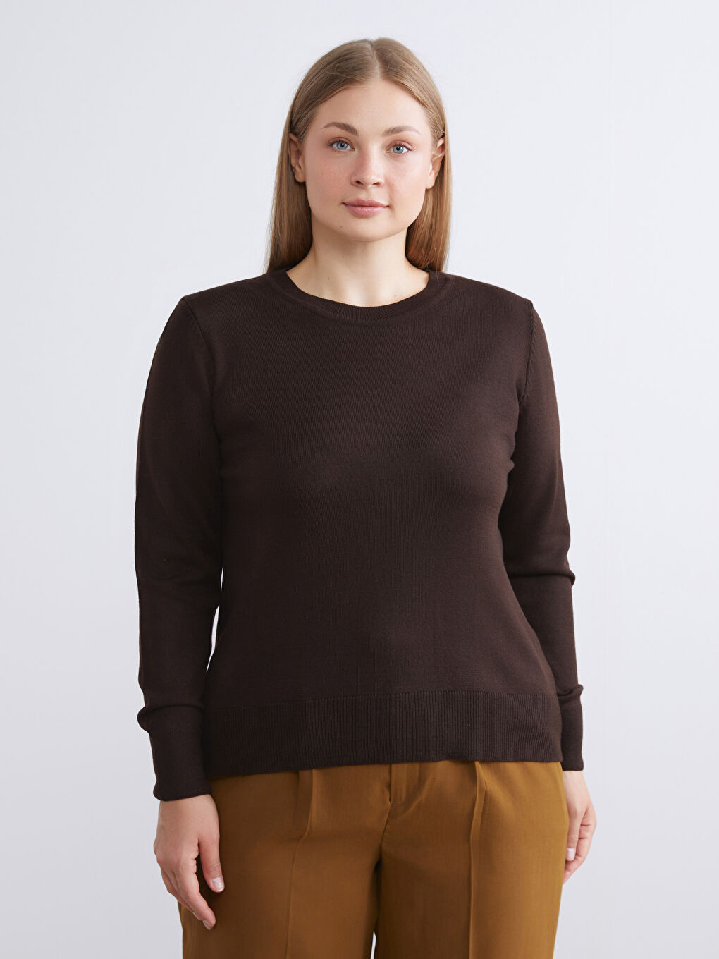 Crew Neck Women's Knitwear Sweater-2