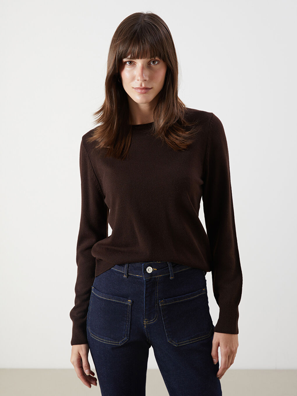 LCW Comfort Crew Neck Women's Knitwear Sweater -W5DJ07Z8-H5F