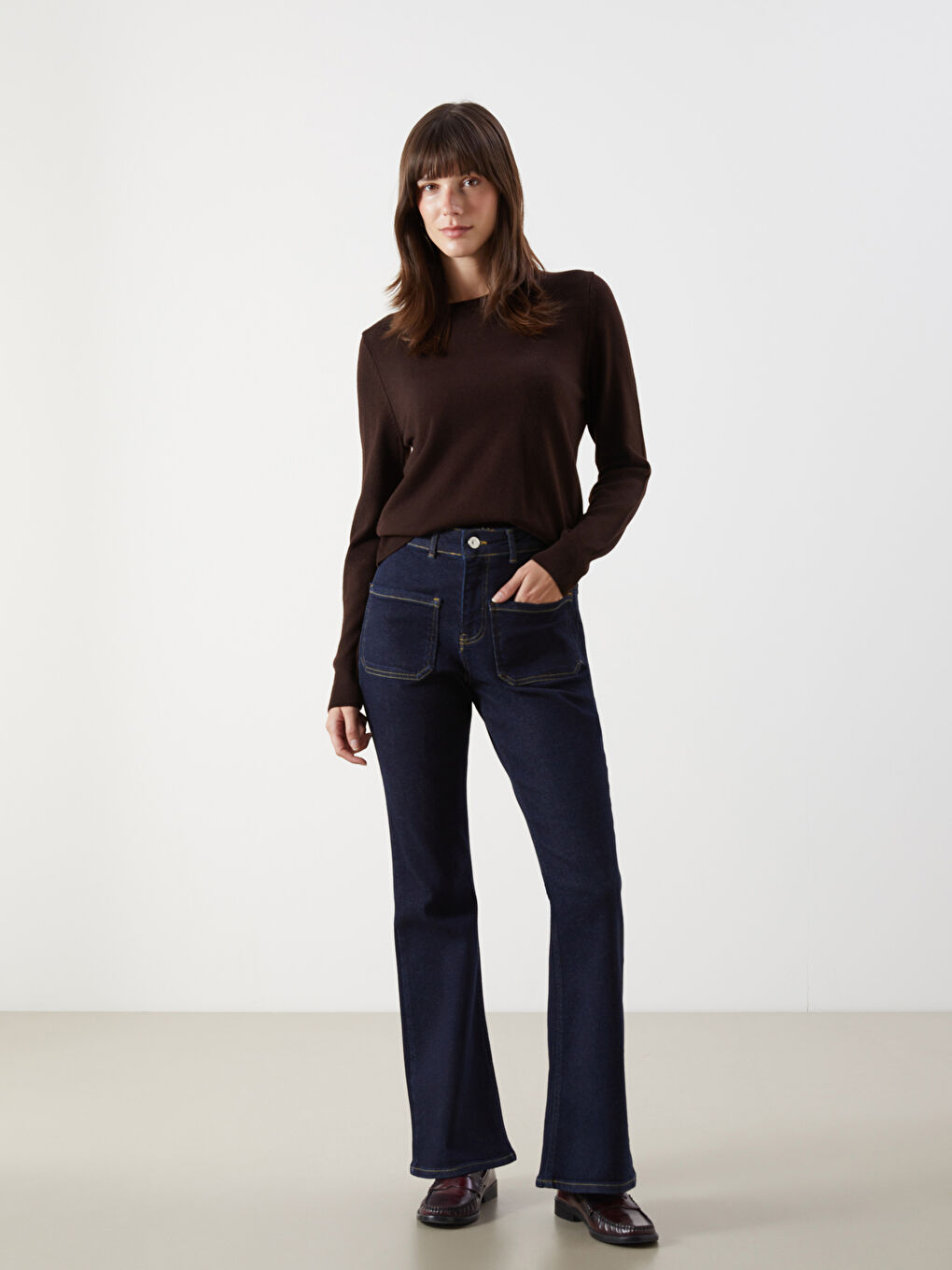 LCW Comfort Crew Neck Women's Knitwear Sweater -W5DJ07Z8-H5F
