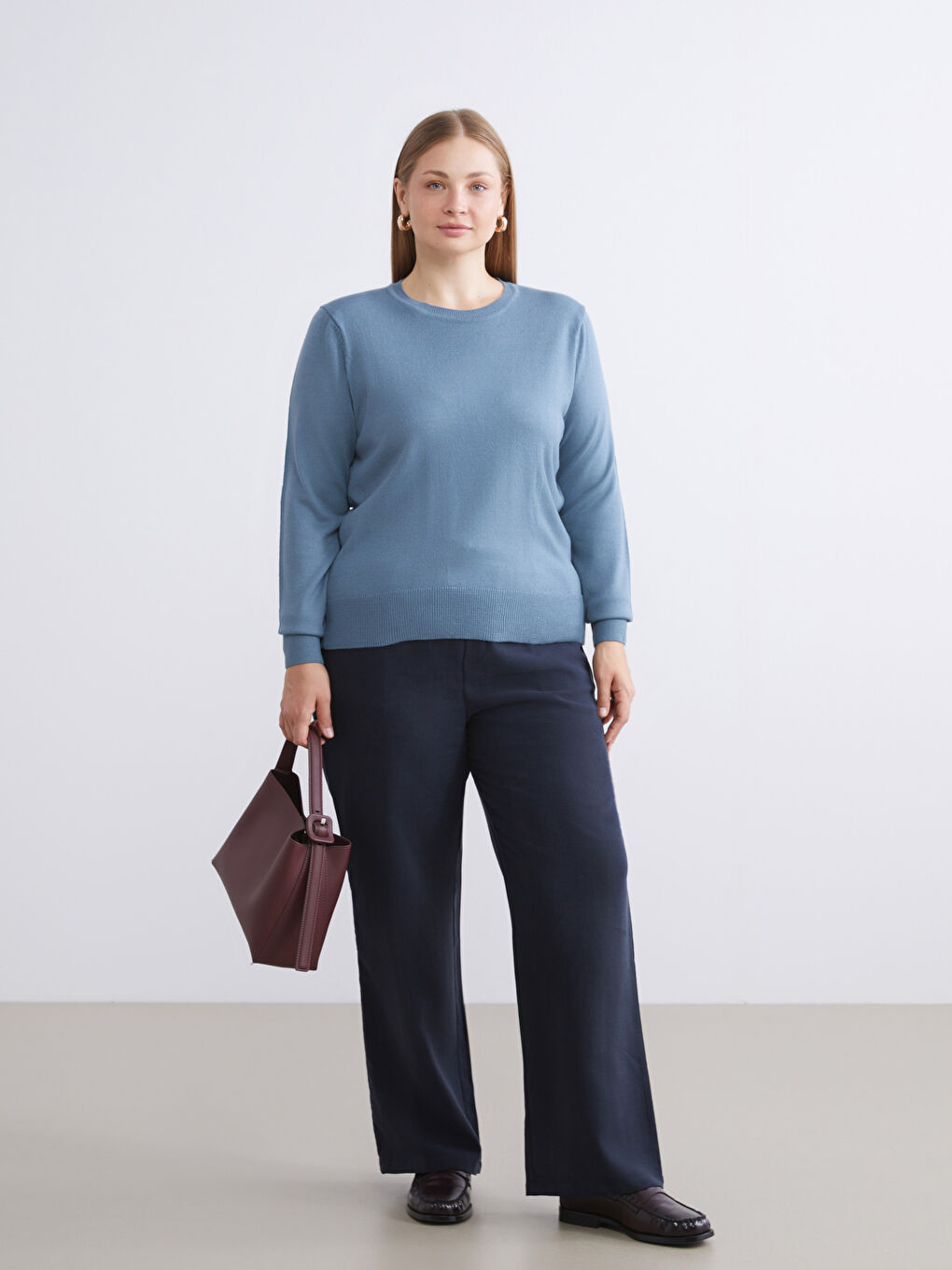 Mavi Bisiklet Yaka Kadın Triko Kazak-6