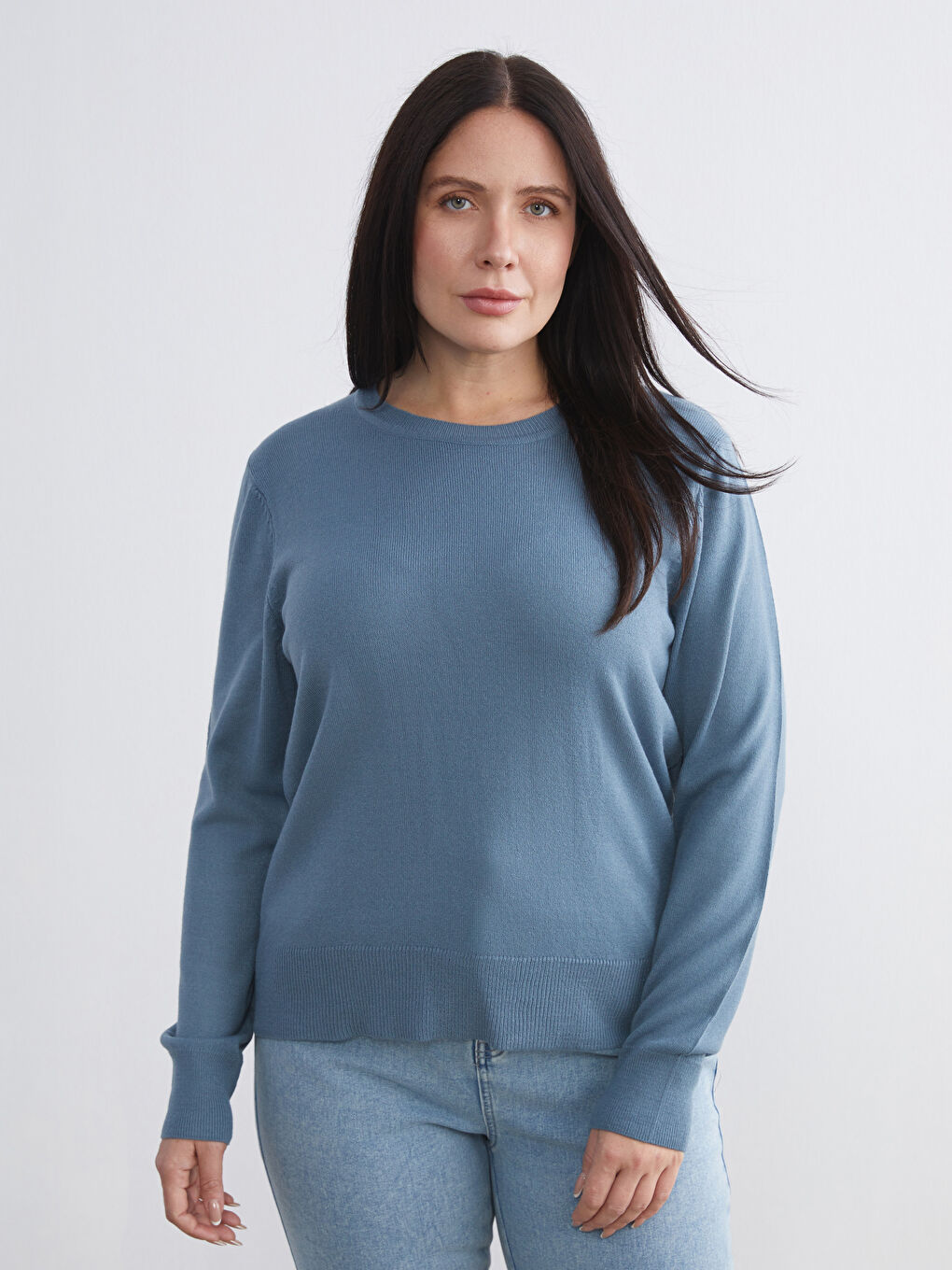 Mavi Bisiklet Yaka Kadın Triko Kazak-1