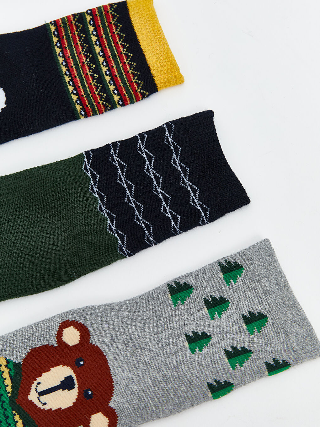 Patterned Boys' Terry Ankle Socks 3-Pack-2
