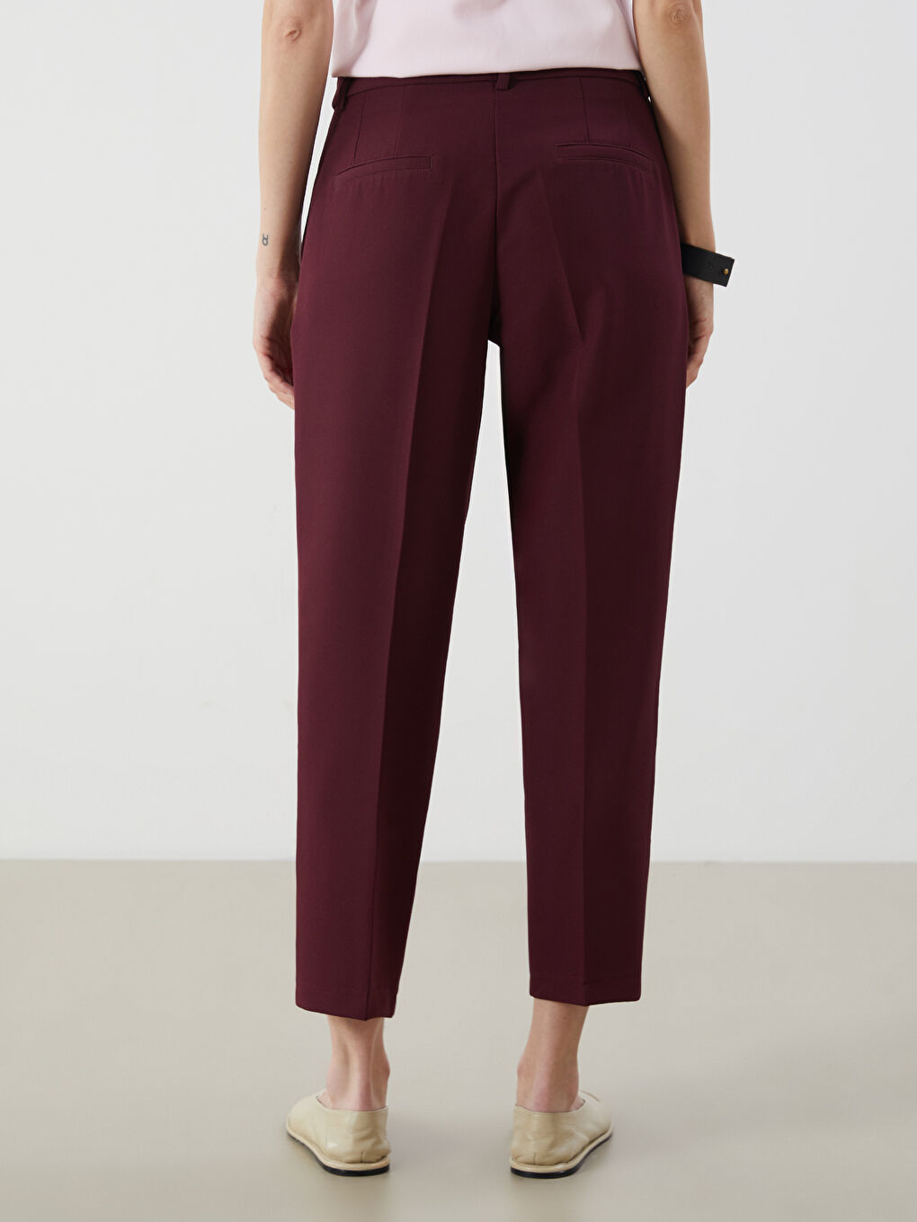 LCW ECO Slim Fit Women's Pleated Trousers -W5DJ85Z8-YHY