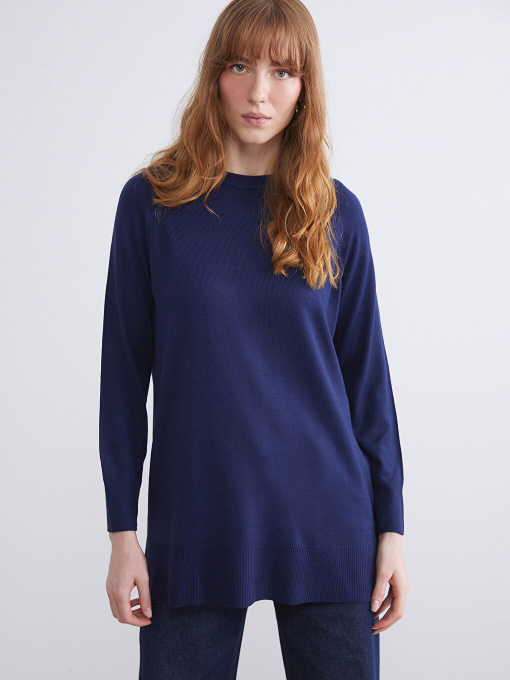 Crew Neck Women's Knitwear Sweater