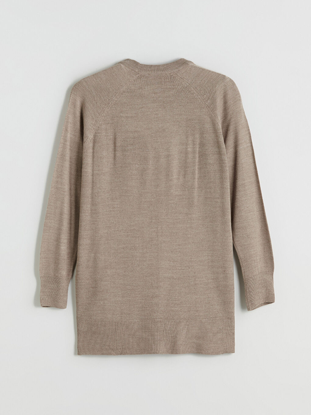 Bej Bisiklet Yaka Kadın Triko Kazak-8