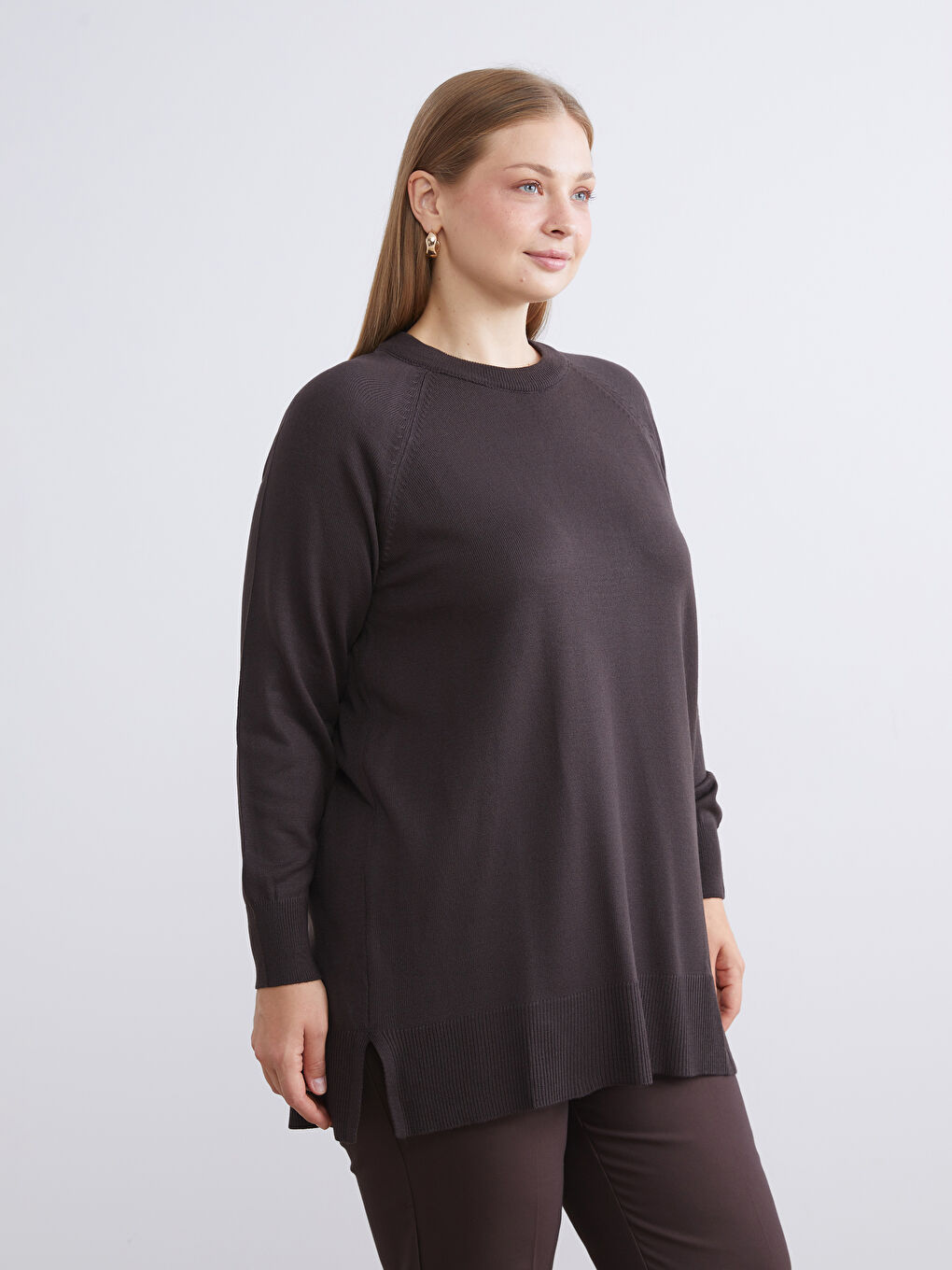 Crew Neck Women's Knitwear Sweater-1