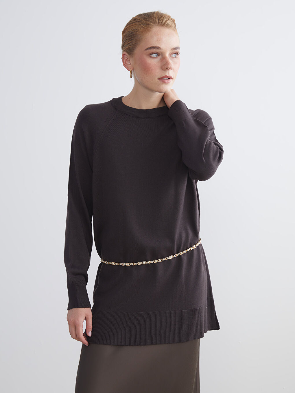 Crew Neck Women's Knitwear Sweater