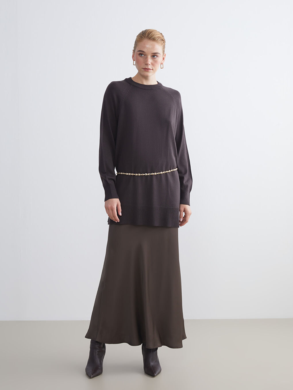 Crew Neck Women's Knitwear Sweater-2