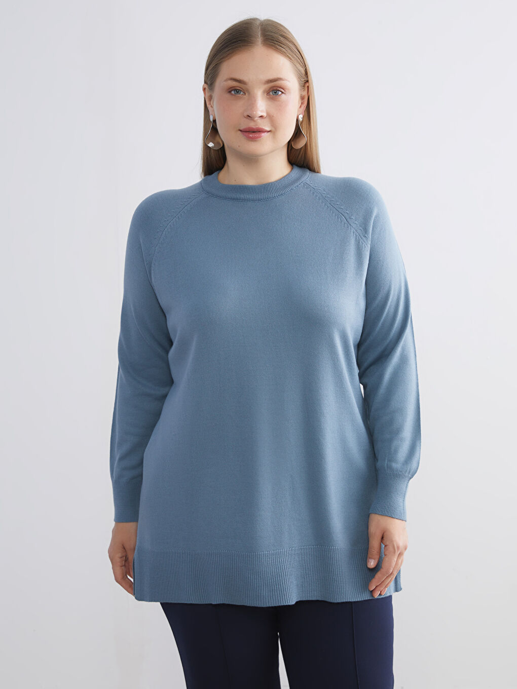 Mavi Bisiklet Yaka Kadın Triko Kazak-1