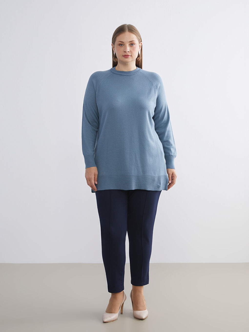 Mavi Bisiklet Yaka Kadın Triko Kazak-2