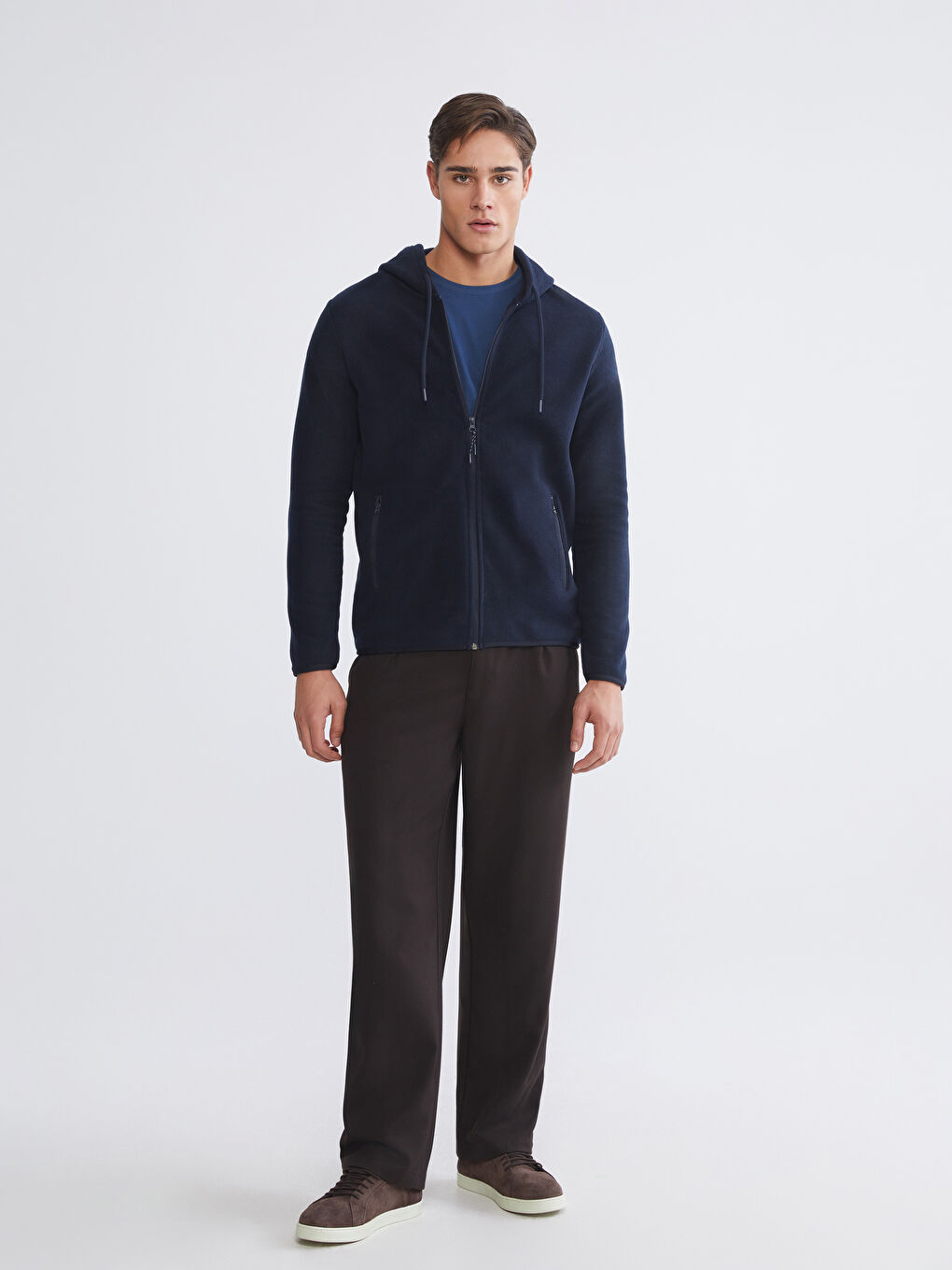 Ерлер көк Сыдырмасы бар свитшот-1