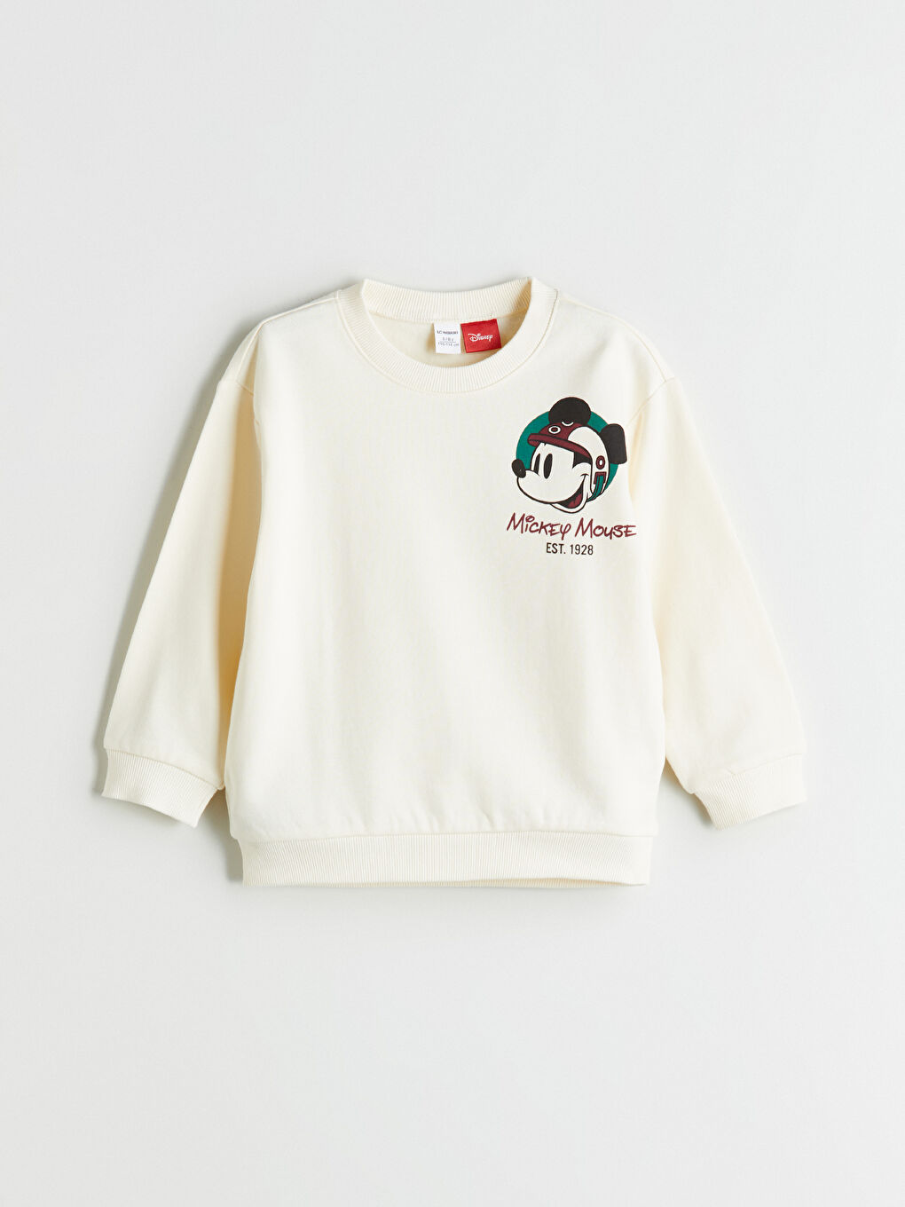 Crew Neck Mickey Mouse Printed Boys' Sweatshirt-1