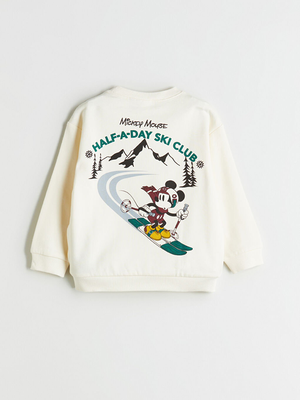 Crew Neck Mickey Mouse Printed Boys' Sweatshirt-3