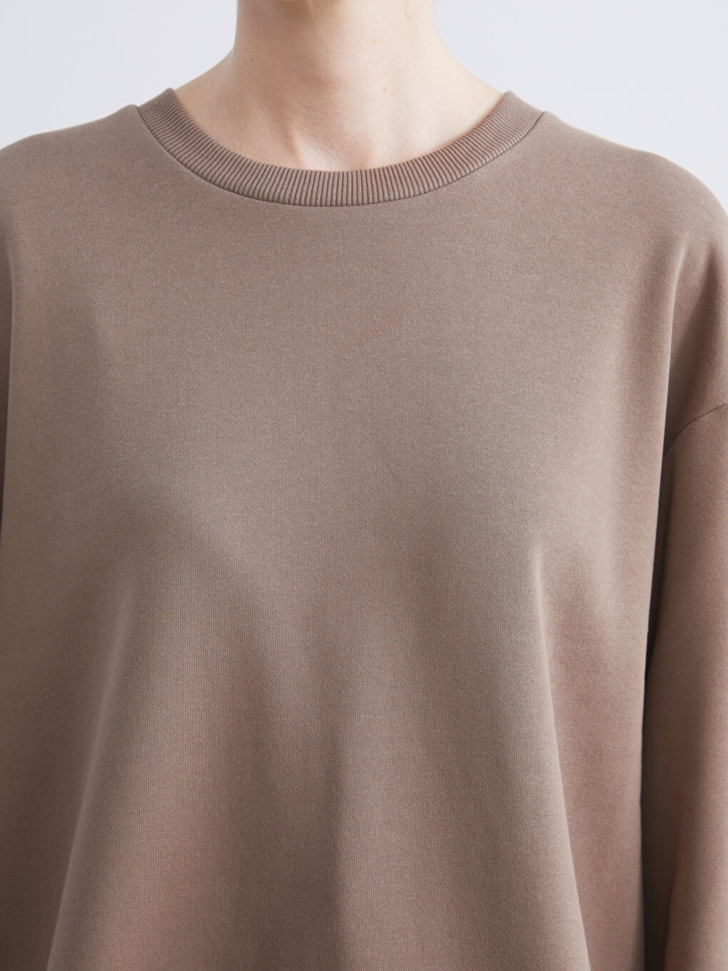 Crew Neck Oversize Women's Thick Sweatshirt-2