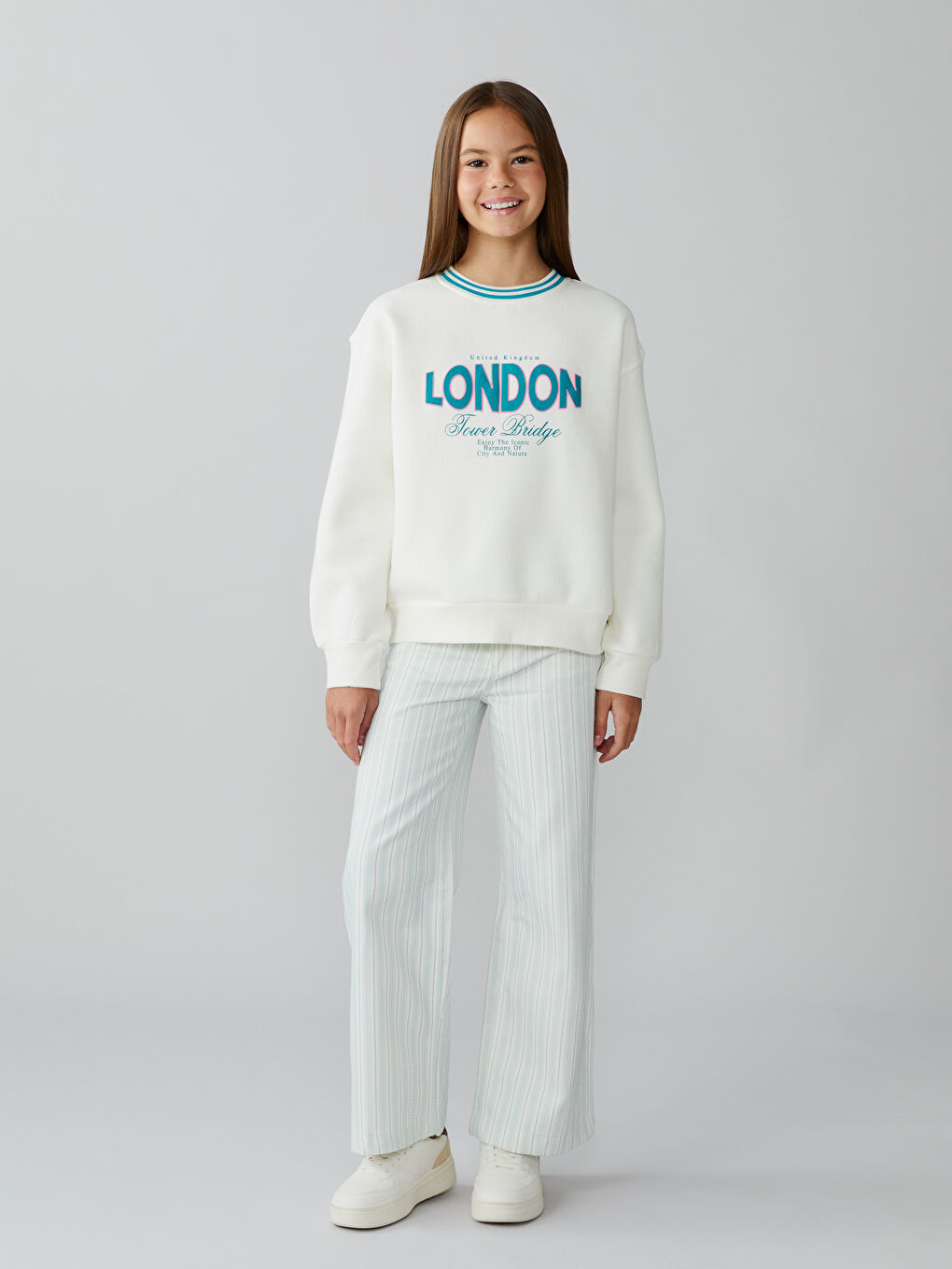 Girl ECRU Sweatshirt-1