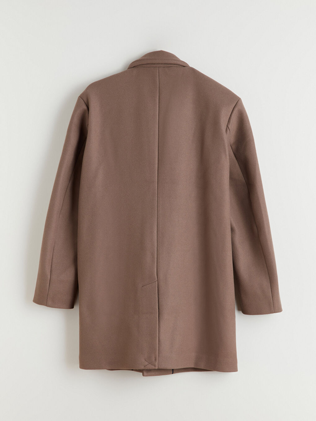 Kahverengi Standart Kalıp Erkek Kaşe Kaban-6