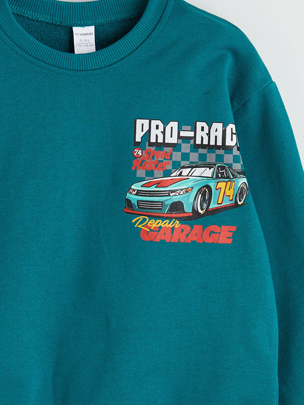 Yeşil Baskılı Erkek Çocuk Sweatshirt ve Eşofman Alt 2'li-6