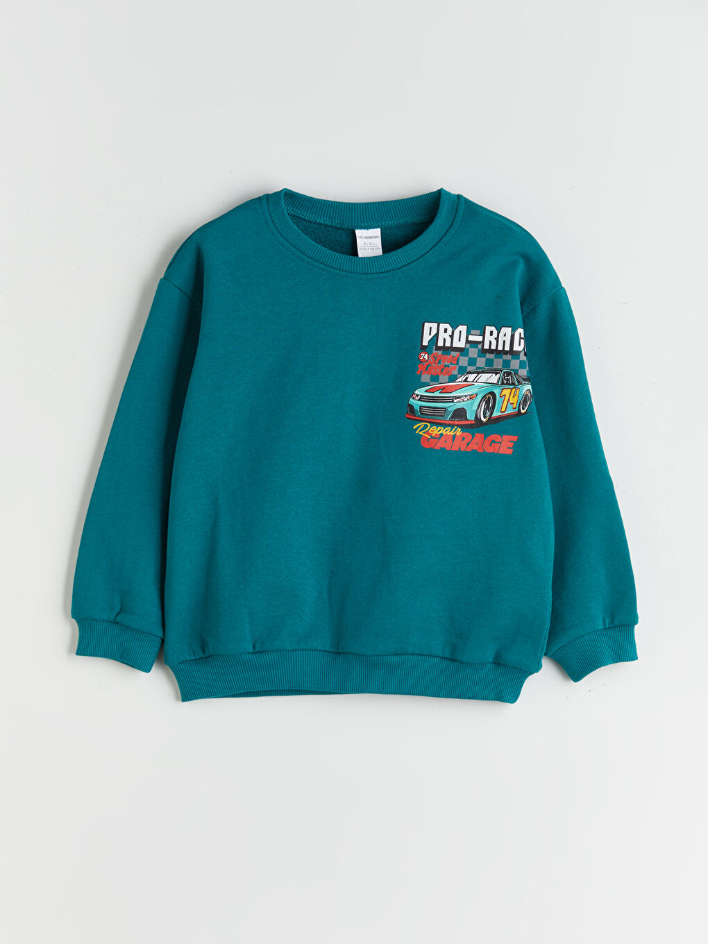 Yeşil Baskılı Erkek Çocuk Sweatshirt ve Eşofman Alt 2'li-2