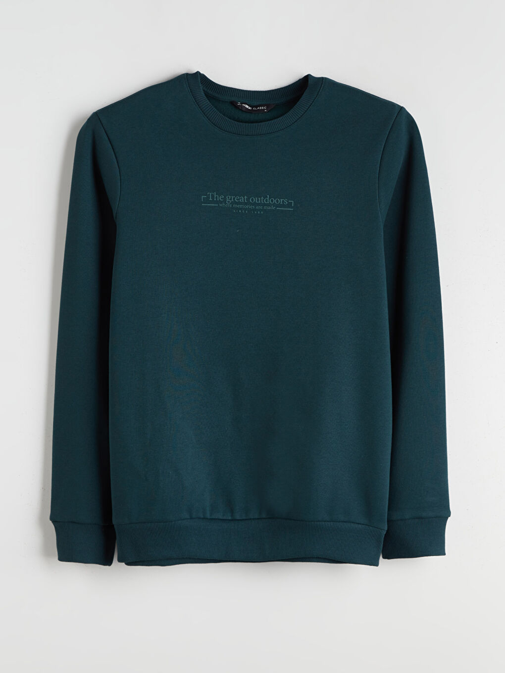 Crew Neck Printed Men's Thick Sweatshirt-4
