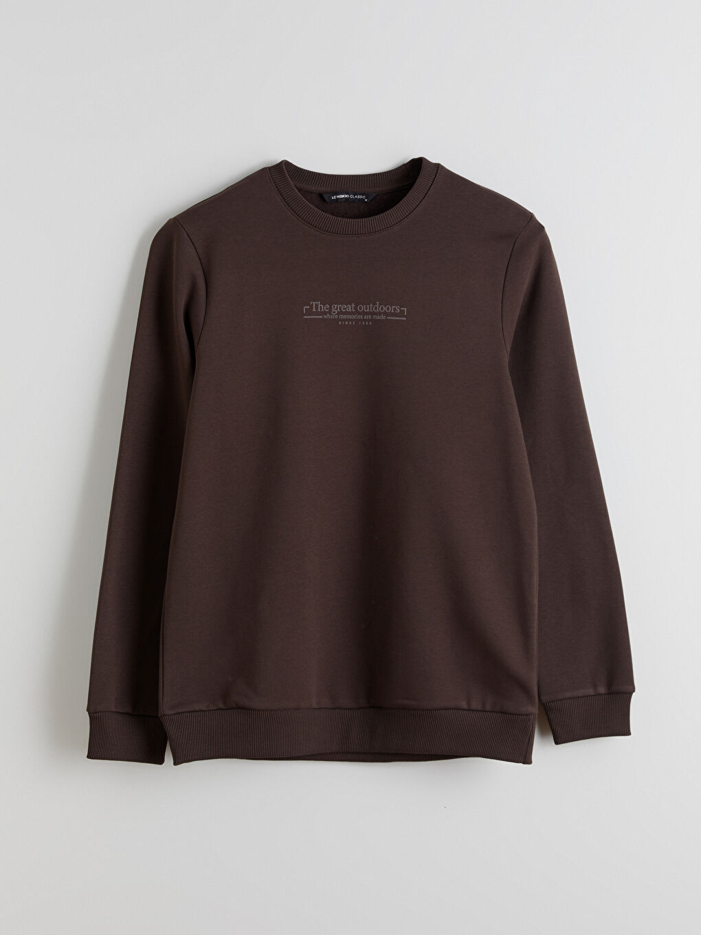 Crew Neck Printed Men's Thick Sweatshirt-4