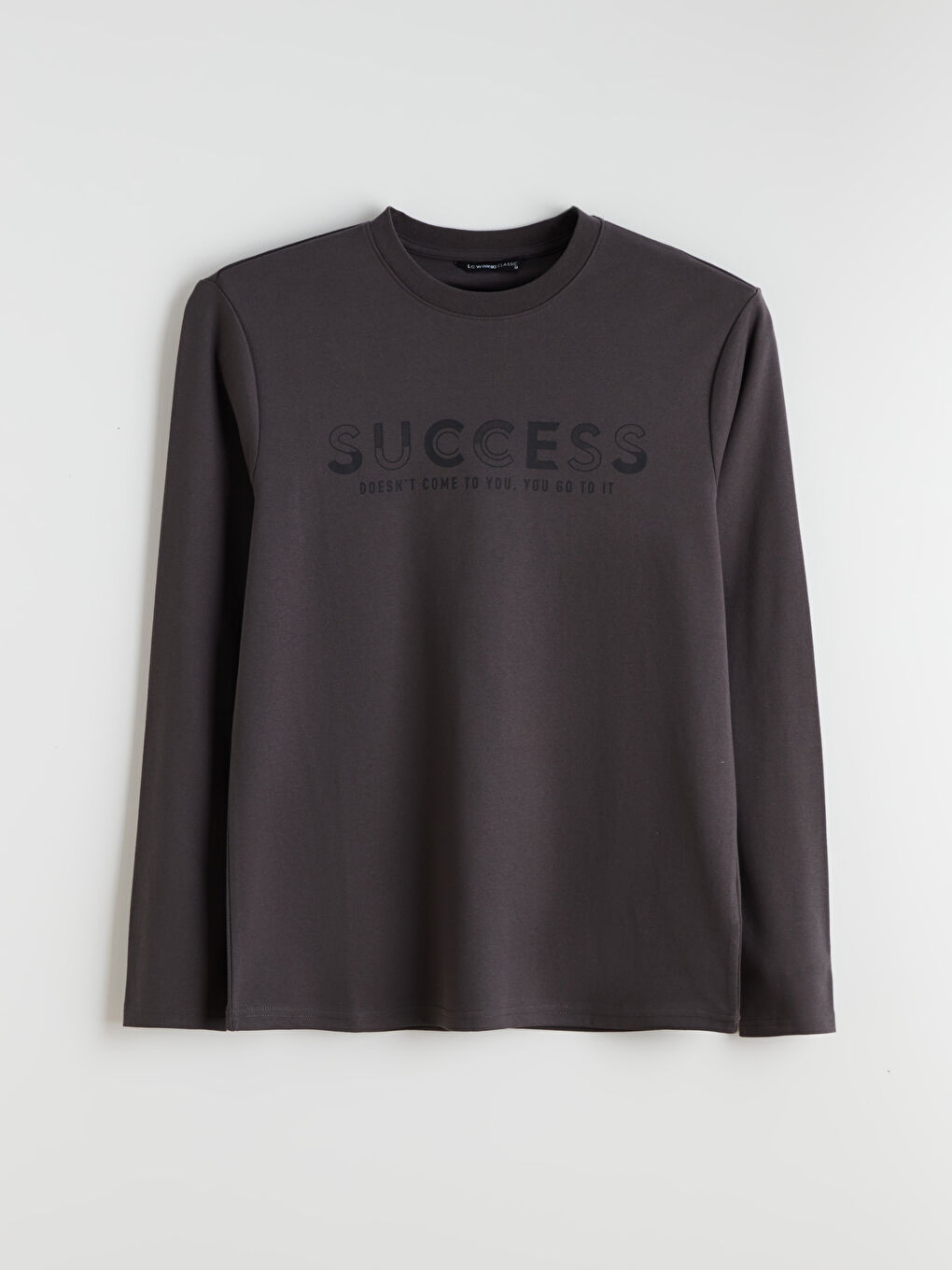 Crew Neck Long Sleeve Printed Men's T-Shirt-4