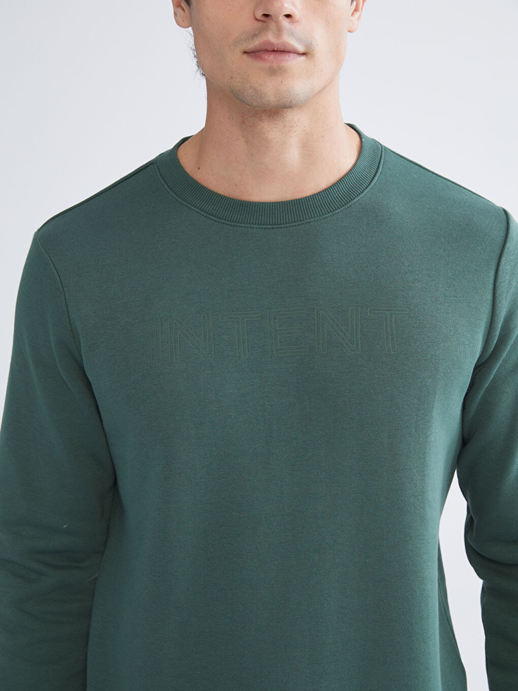 Crew Neck Long Sleeve Basic Men's Sweatshirt-2