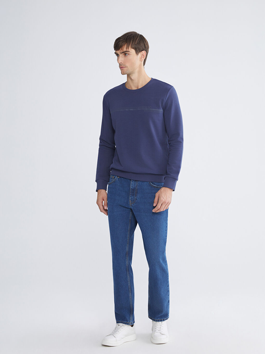Crew Neck Printed Men's Sweatshirt-1