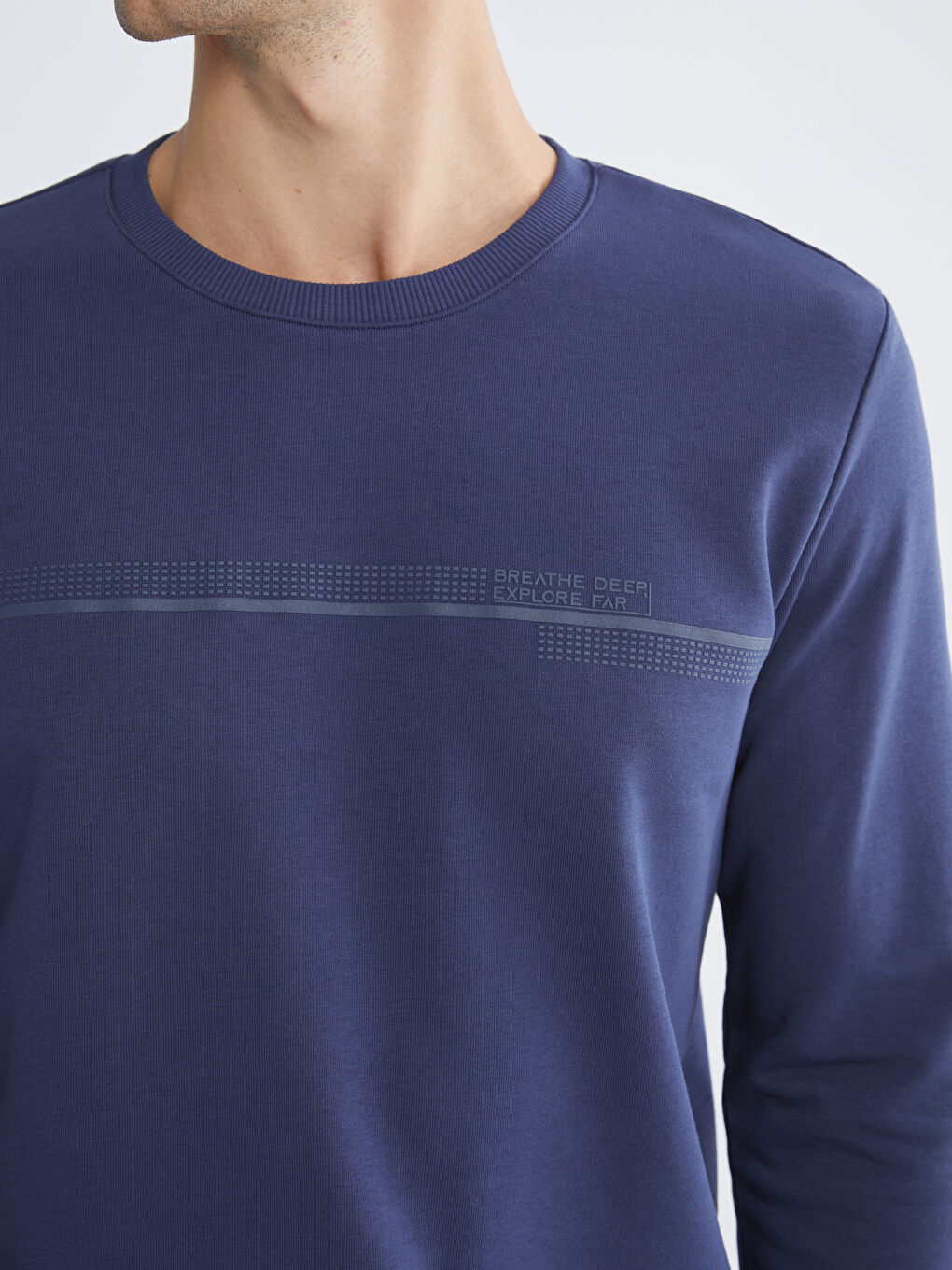 Crew Neck Printed Men's Sweatshirt-2