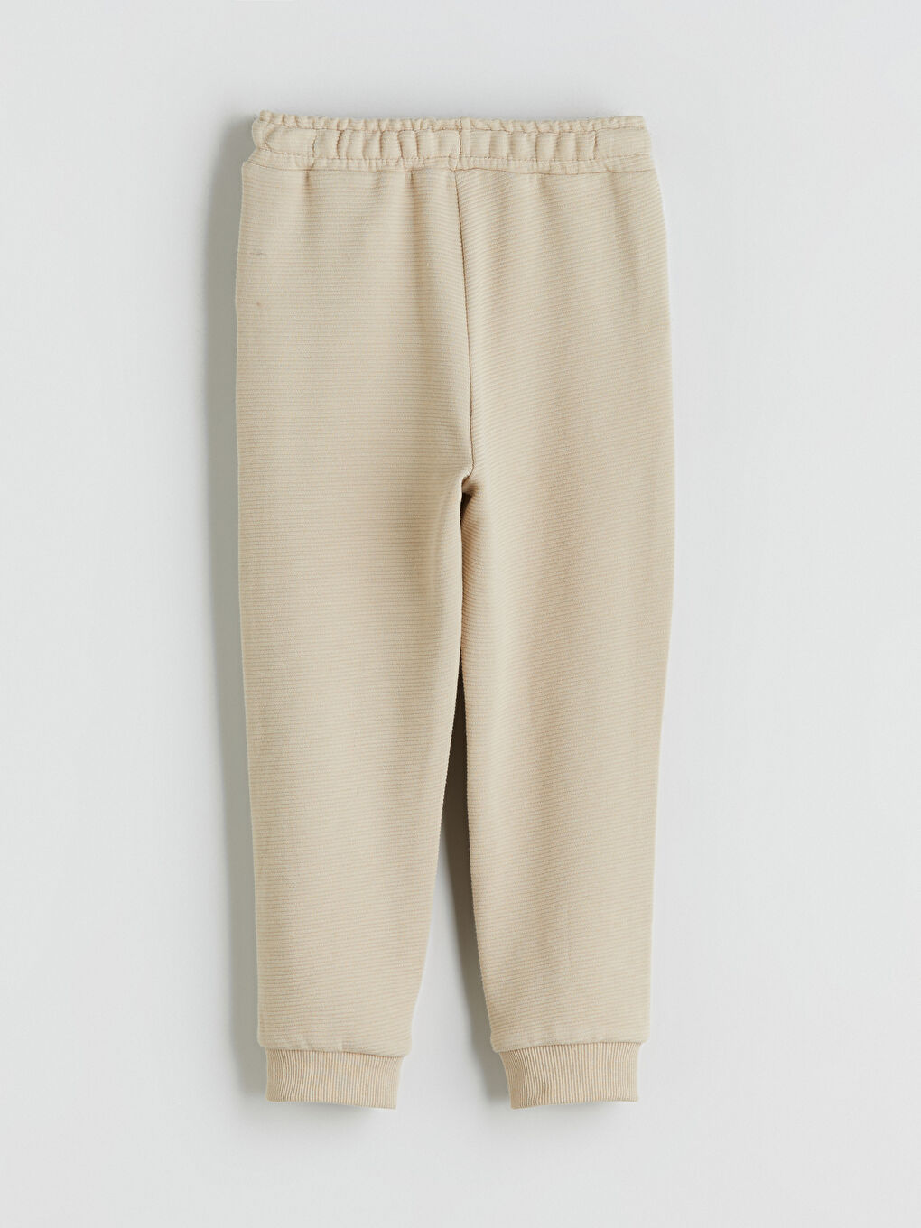 Bej Beli Lastikli  Erkek Çocuk Jogger Pantolon-2