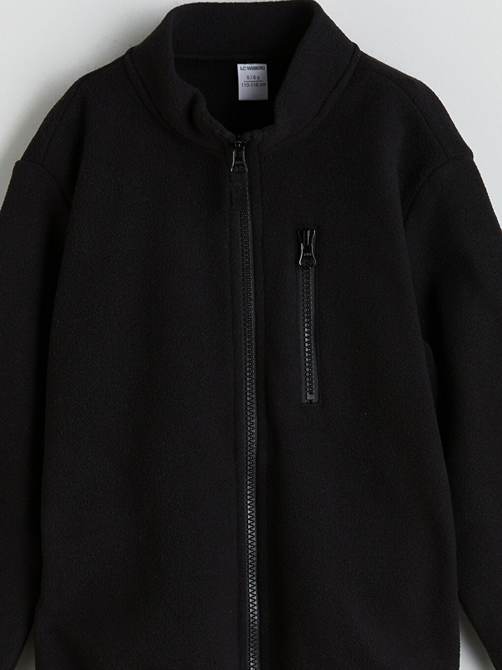 High Collar Boy's Fleece Cardigan-1