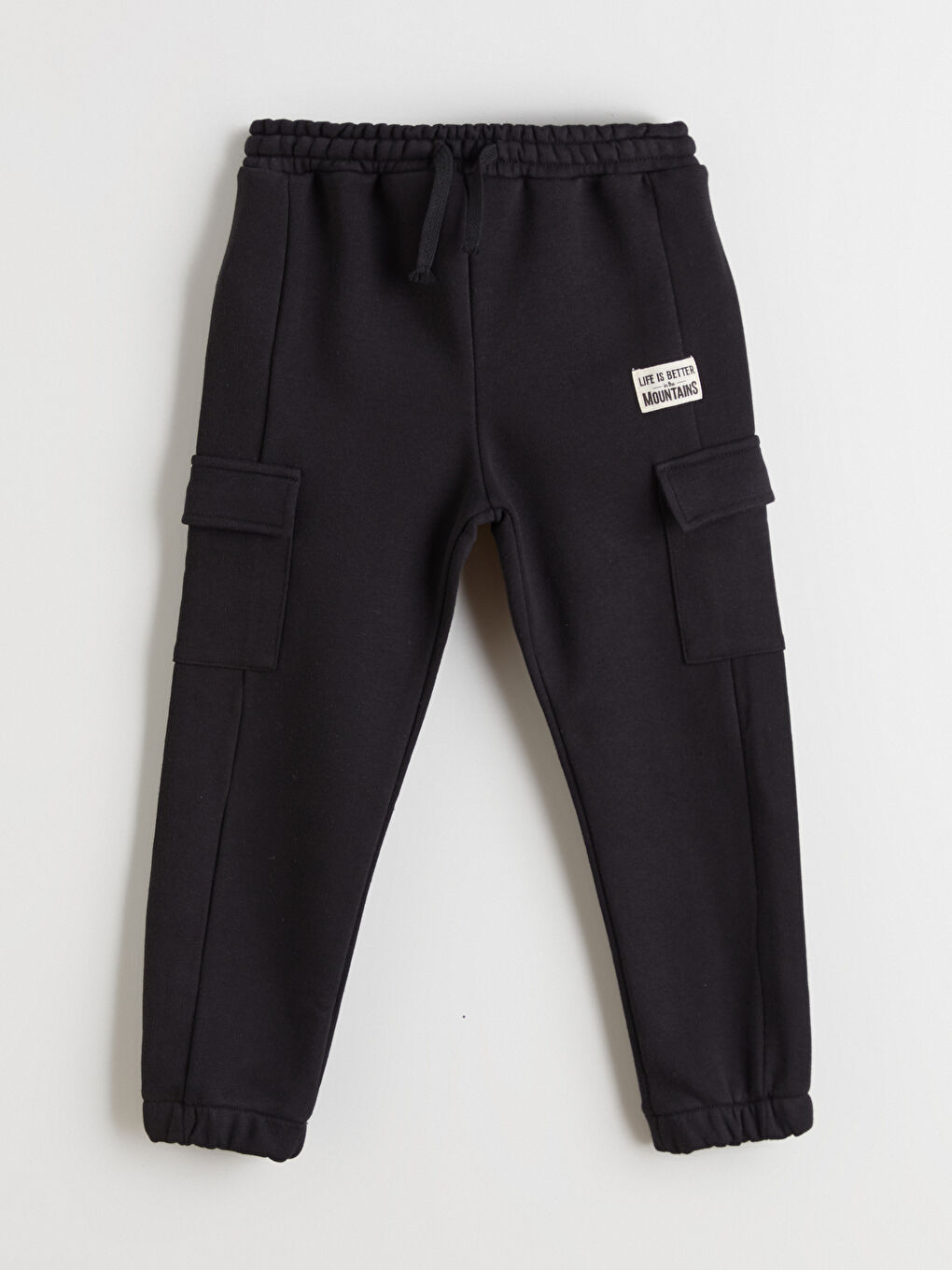 Boys' Jogger Sweatpants with Elastic Waist and Embroidery-1