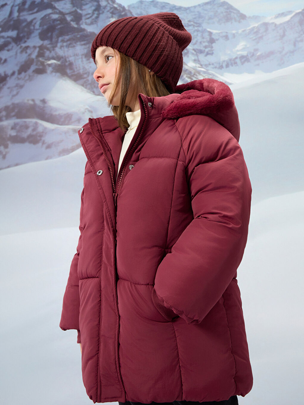 Hooded Girl Puffer-1