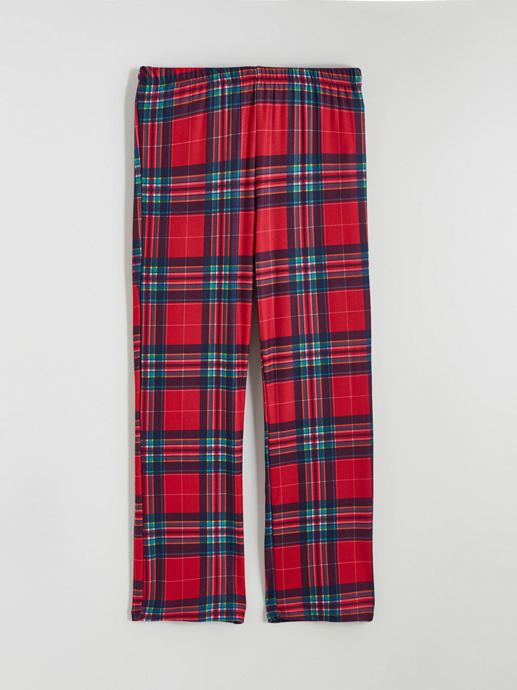 Elasticated Waist Plaid Women's Pyjama Bottoms-4