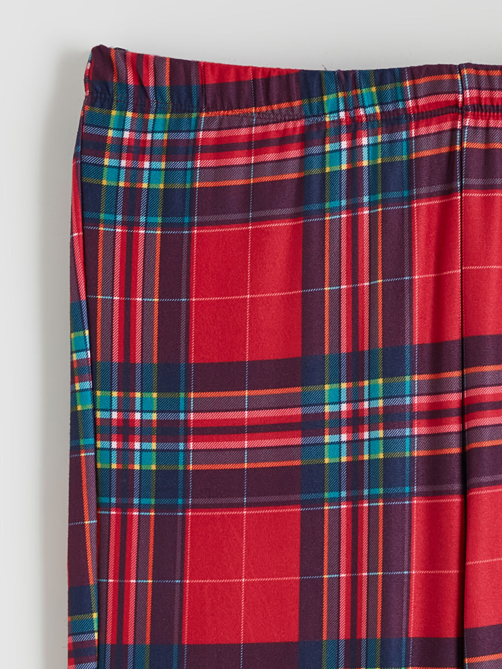 Elasticated Waist Plaid Women's Pyjama Bottoms-6