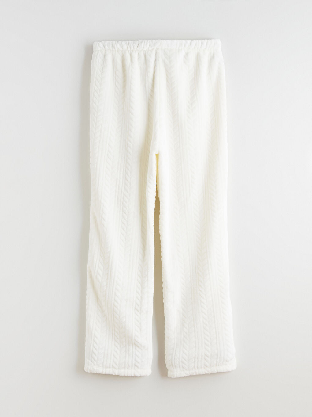 Crew Neck Embroidered Women's Plush Pyjama Set-19