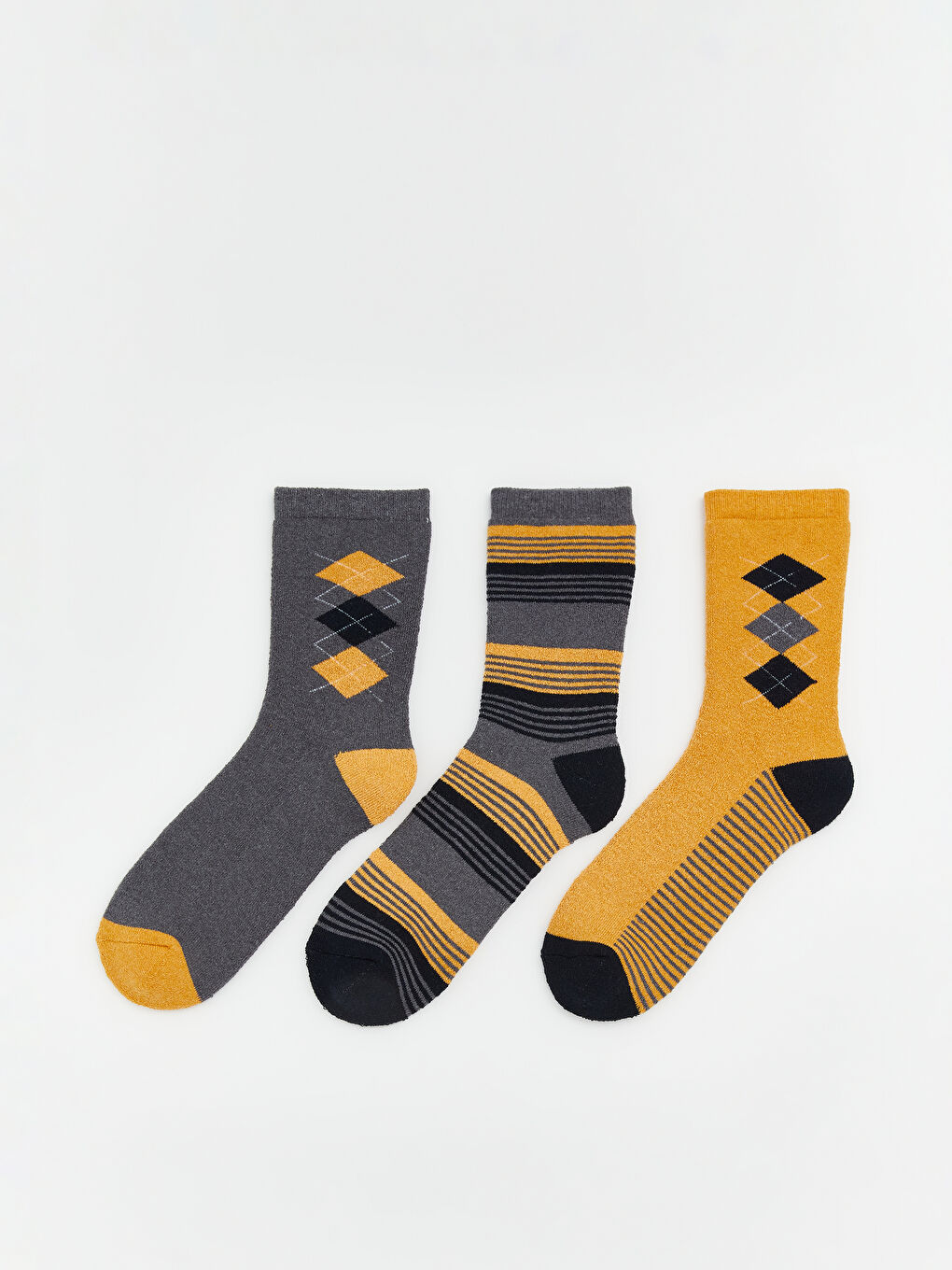 Patterned Boys' Terry Ankle Socks 3-Pack