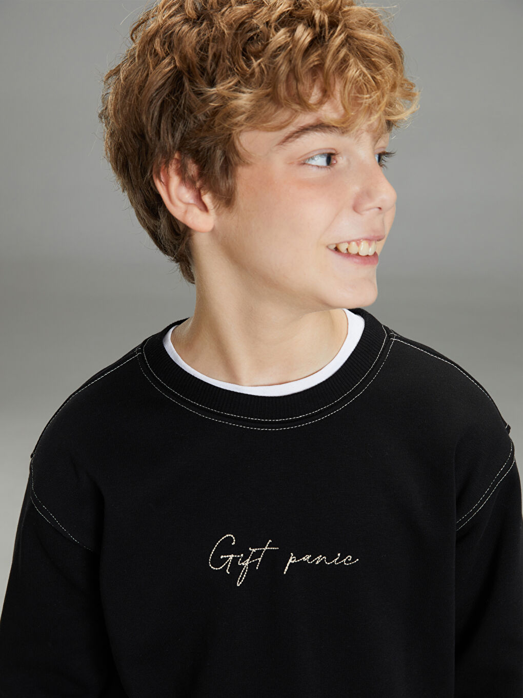 Printed Boys' Thick Sweatshirt-1