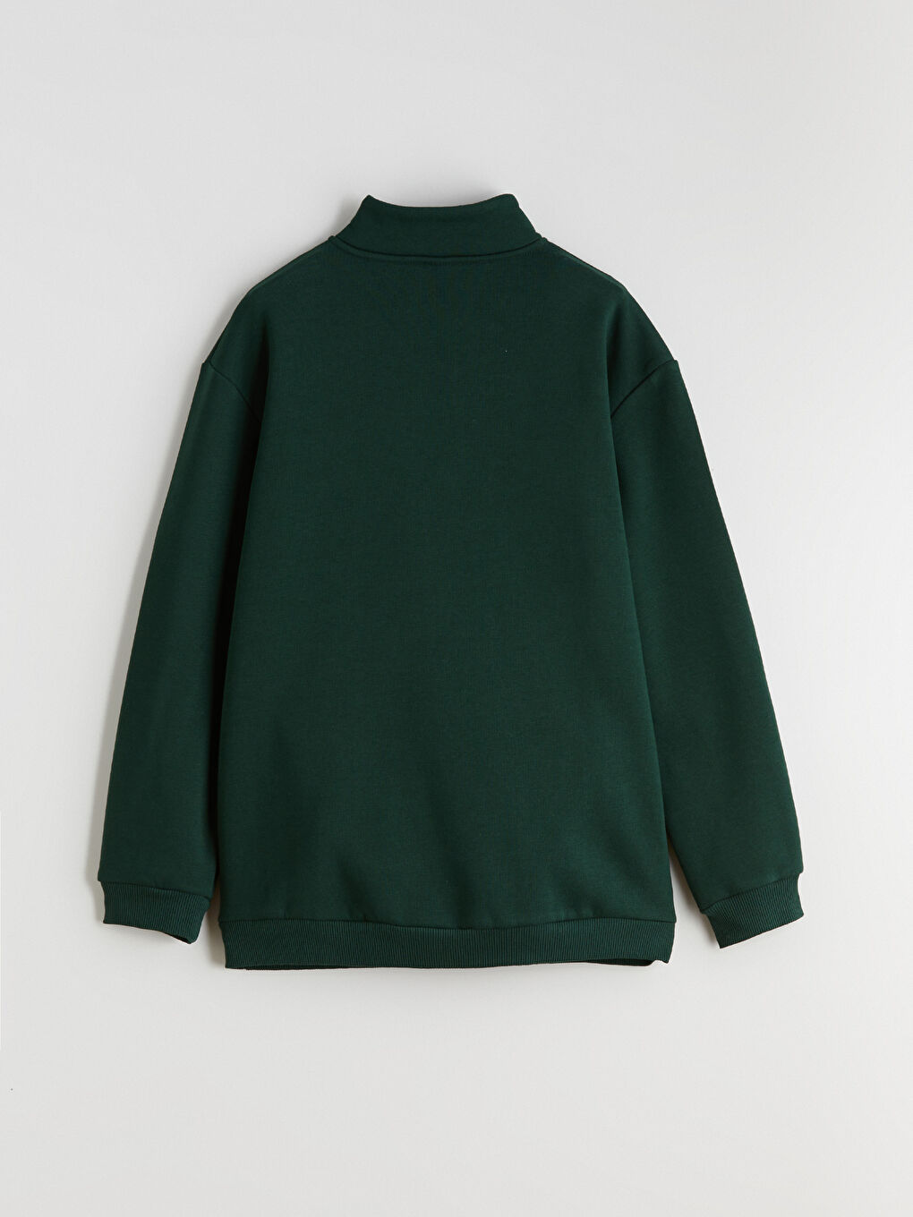 Yeşil Dik Yaka Erkek Çocuk Sweatshirt-4