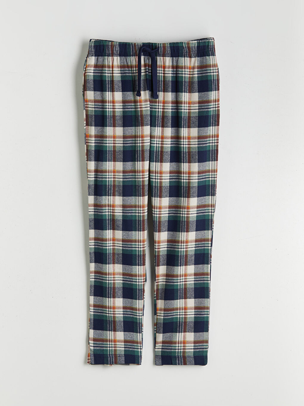 Lacivert Standart Kalıp Ekose Erkek Pijama Alt